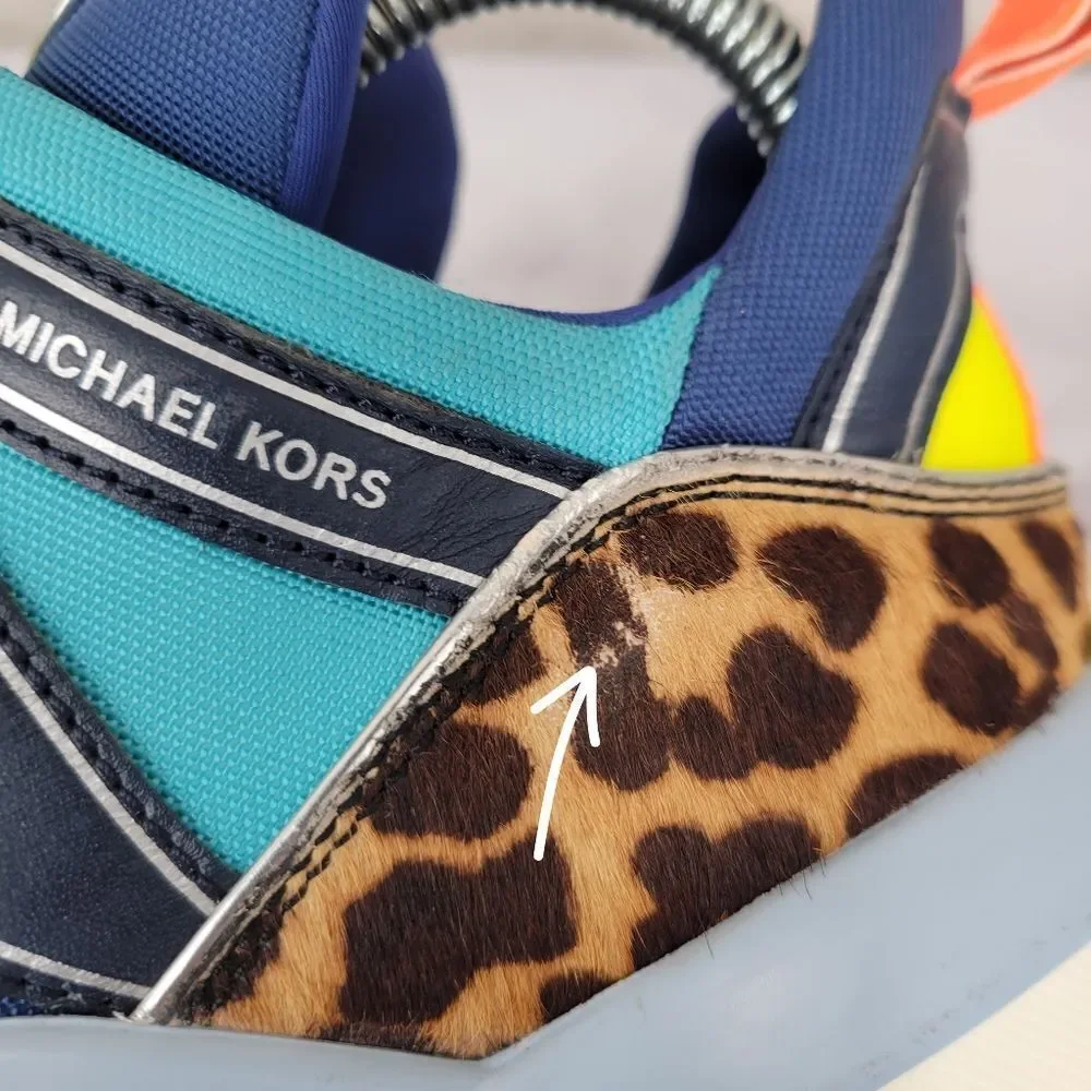 Michael Kors Women’s Olympia Lux Trainer Sneakers Multi Colored Sapphire